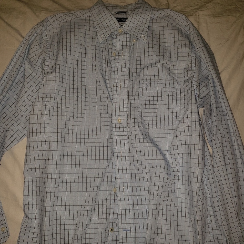 Nautica Blue Plaid button down